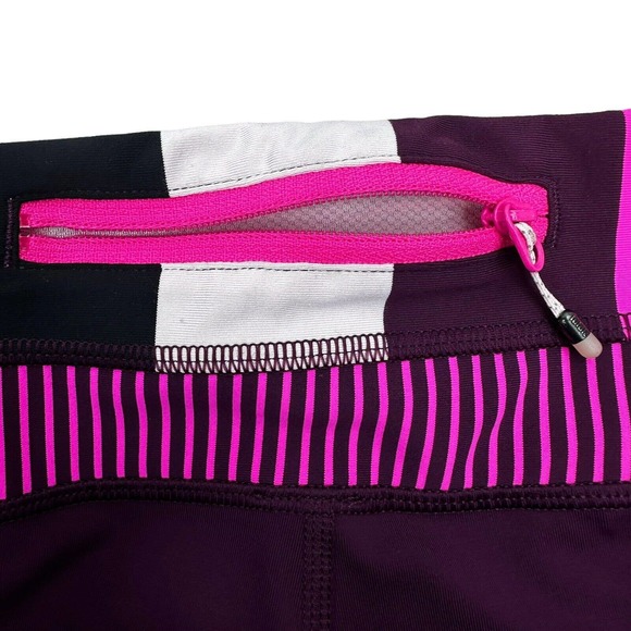Lululemon Run Inspire Crop II Leggings Women’s Size 8 Purple Pink Colorblock - Picture 9 of 15